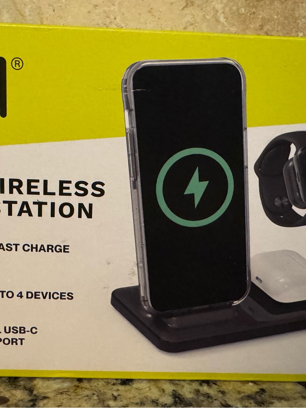 4 in-1 Wireless Charging Station - Black